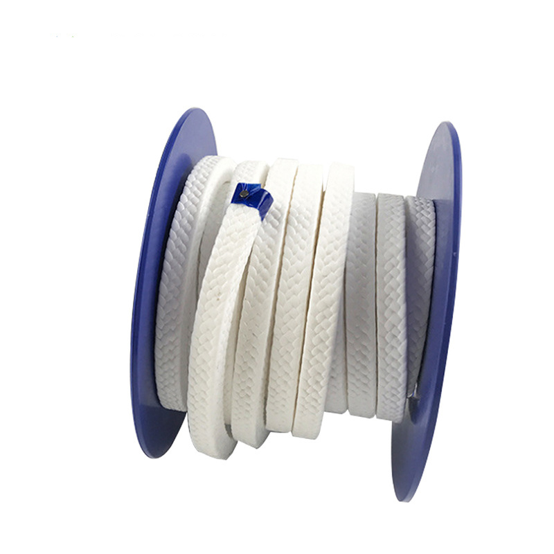 Paidu supplies tetrafluoride packing PTFE packing ring seals white braided packing from spot